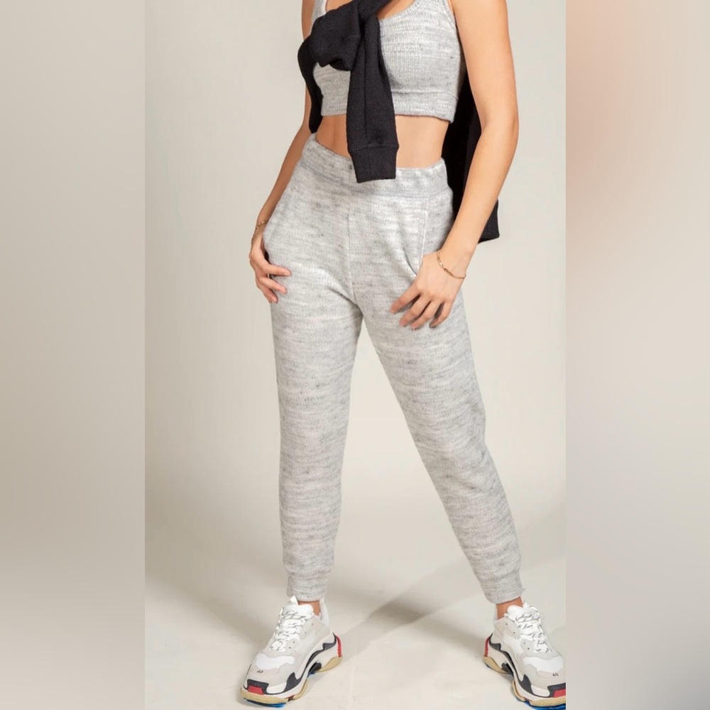 Mika Jaymes soft Knit jogger In grey. Tried on once. Washed once. No tags